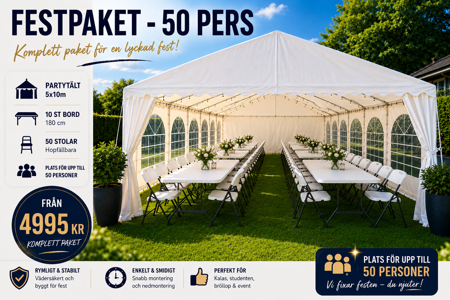 Festpaket - 50 pers