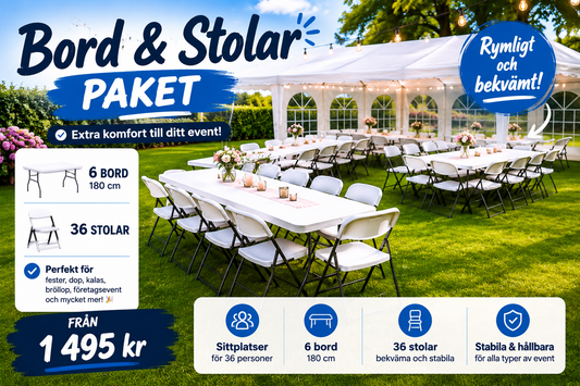 Bord och stolar - 36 pers